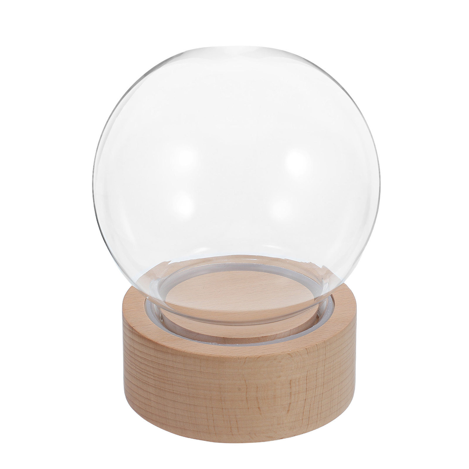Snow Globe Musical - クリアスノーグローブ ミュージックボックス ガラスドーム 木製ベース DIYスノーグローブキット ミニチュア風景