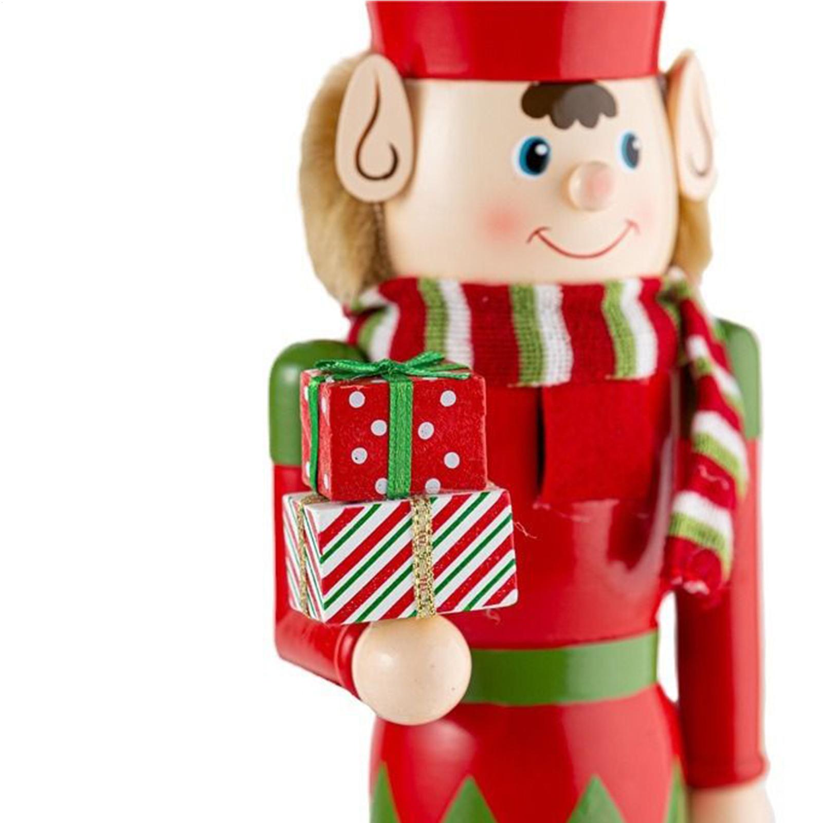 Nutcracker Figurine - くるみ割り人形 クリスマス装飾 くるみ割り人形装飾 14.96インチ 木製置物 暖炉用