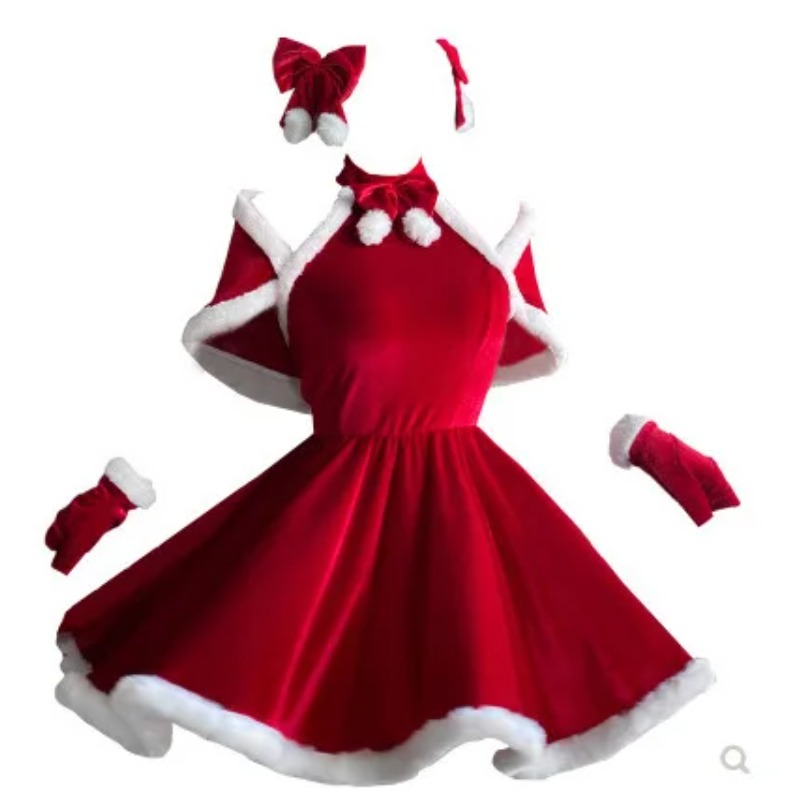 Elf Costume Christmas - クリスマスコスプレ衣装ドレスアクセサリースーツ赤新年マントカーニバルクリスマスオリデイトテーマパーティー衣装大人女性用