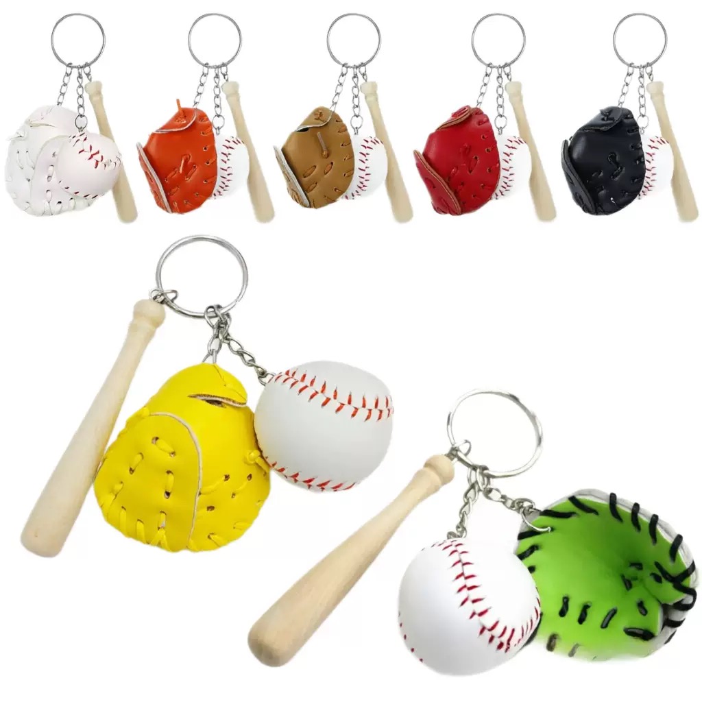 Ornament Ball Set - 2 センチメートル野球キーホルダー 3 個セットスポーツボールペンダントファッション車のバックパック飾り野球お土産コレクションギフト卸売