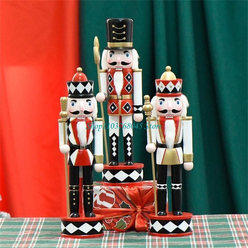 R53F 木製クリスマスくるみ割り人形キング置物おもちゃの装 - Nutcracker Figurine のレビューと価格