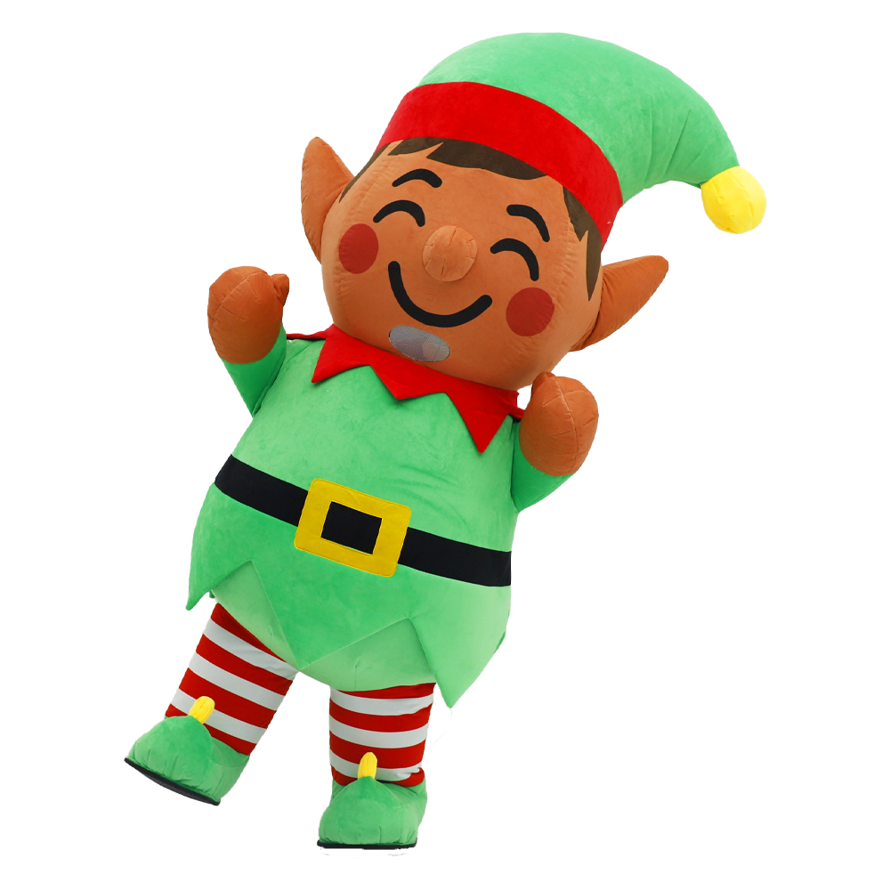 インフレータブルクリスマスエルフぬいぐるみコスチュームマスコ - Elf Costume Christmas のレビューと価格