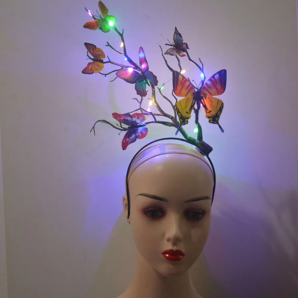 花柄のトナカイの角ヘッドバンド、光るアニマルヘアバンド、コス - Reindeer Antlers Headband のレビューと価格
