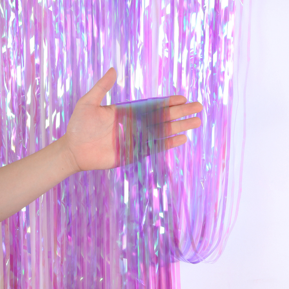 結婚式の装飾用の背景カーテン,2m,3m,式典用,フォイルカ - Tinsel Garland Decoration のレビューと価格