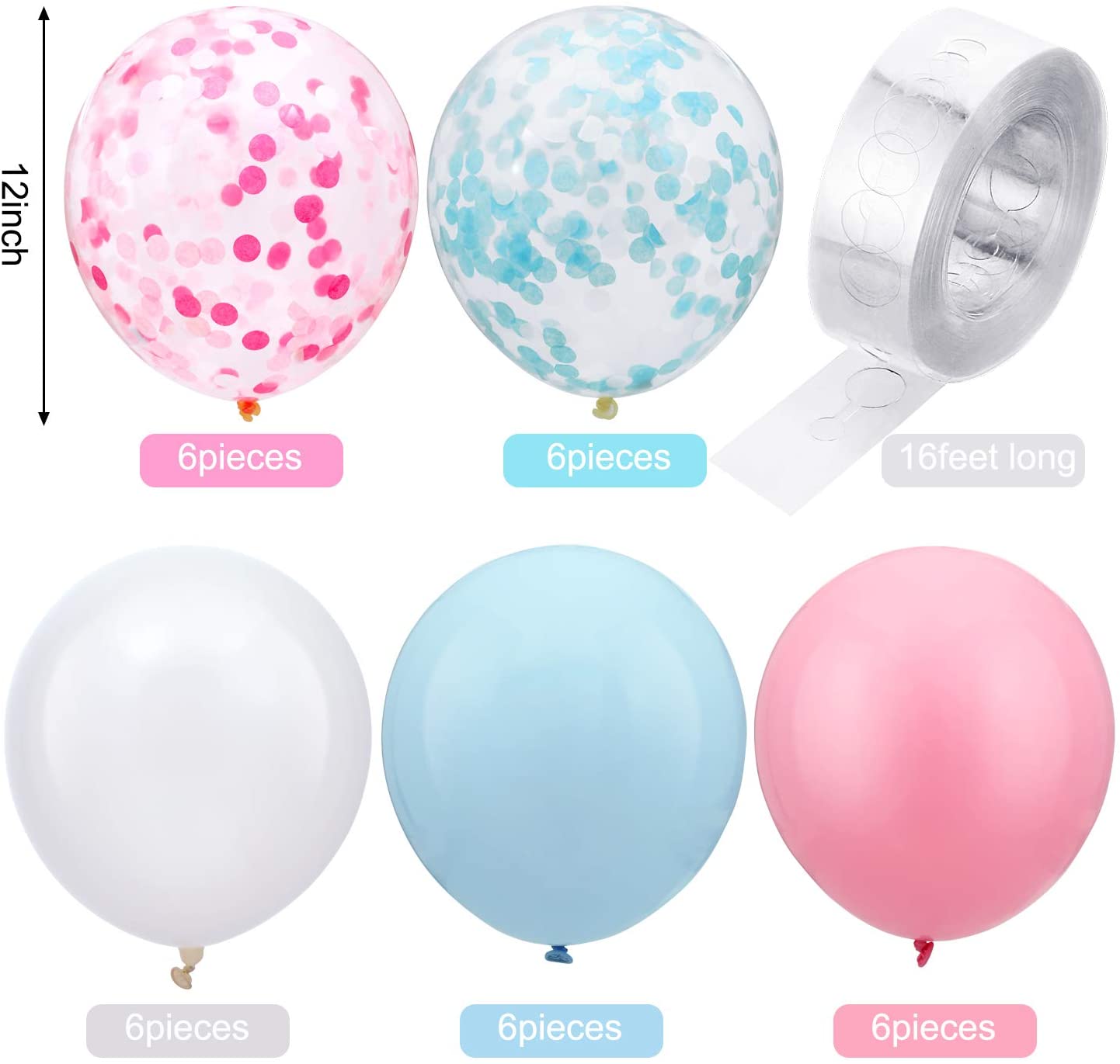 性別を明らかにする男の子または女の子のための装飾的な風船,3 - Tinsel Garland Decoration のレビューと価格