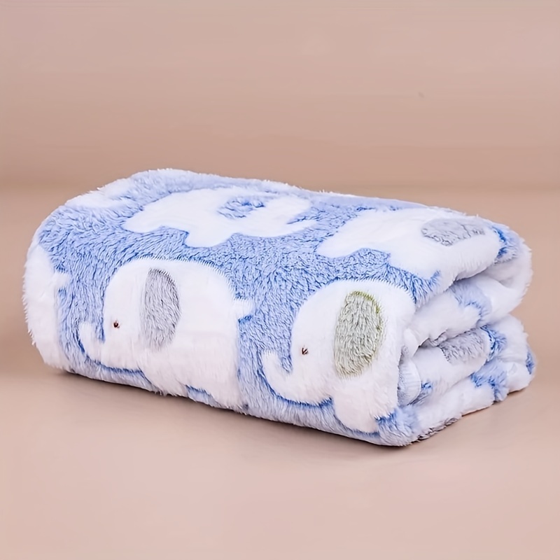 柔らかくて心地良い漫画風の象柄ペットブランケット、犬猫用フラ - Christmas Throw Blanket のレビューと価格