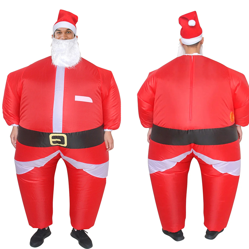 クラシックな大人用サンタクロースのインフレータブルコスチュー - Elf Costume Christmas のレビューと価格