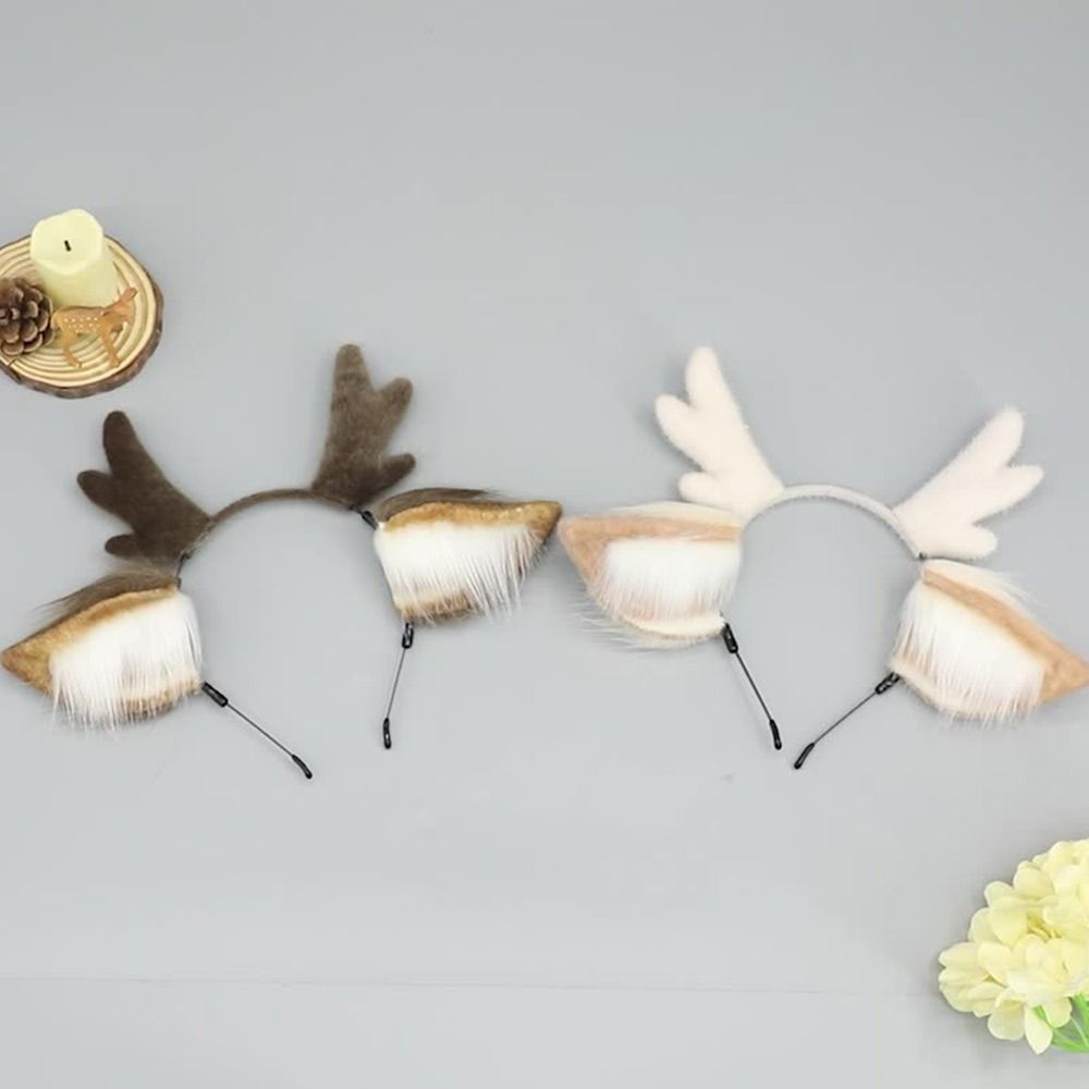 鹿の耳 トナカイの角 ヘッドバンド パーティー用ヘッドピース - Reindeer Antlers Headband のレビューと価格