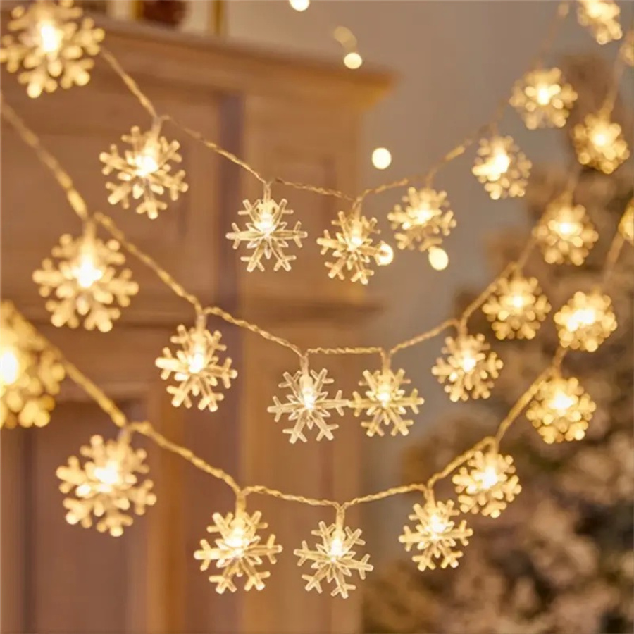 10/20/40 LED スノーフレーク ストリング ガーラ - Led Fairy String Lights のレビューと価格