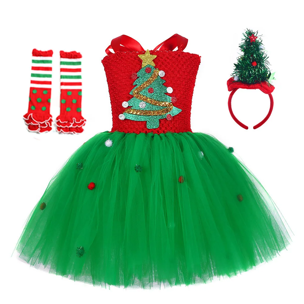 クリスマス子供用チュチュドレス トナカイ サンタ エルフコス - Elf Costume Christmas のレビューと価格