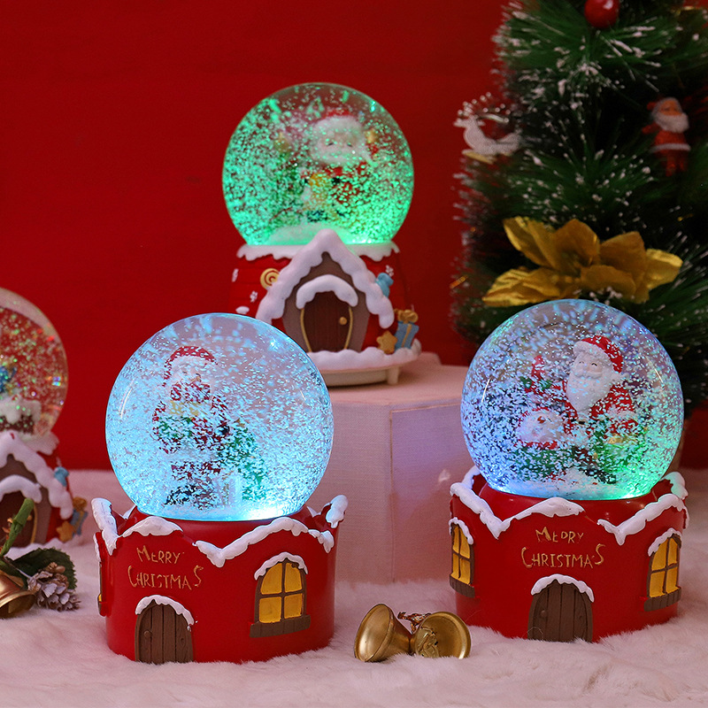 クリスマススノードーム LEDライト付き 自動雪降り サンタ - Snow Globe Musical のレビューと価格