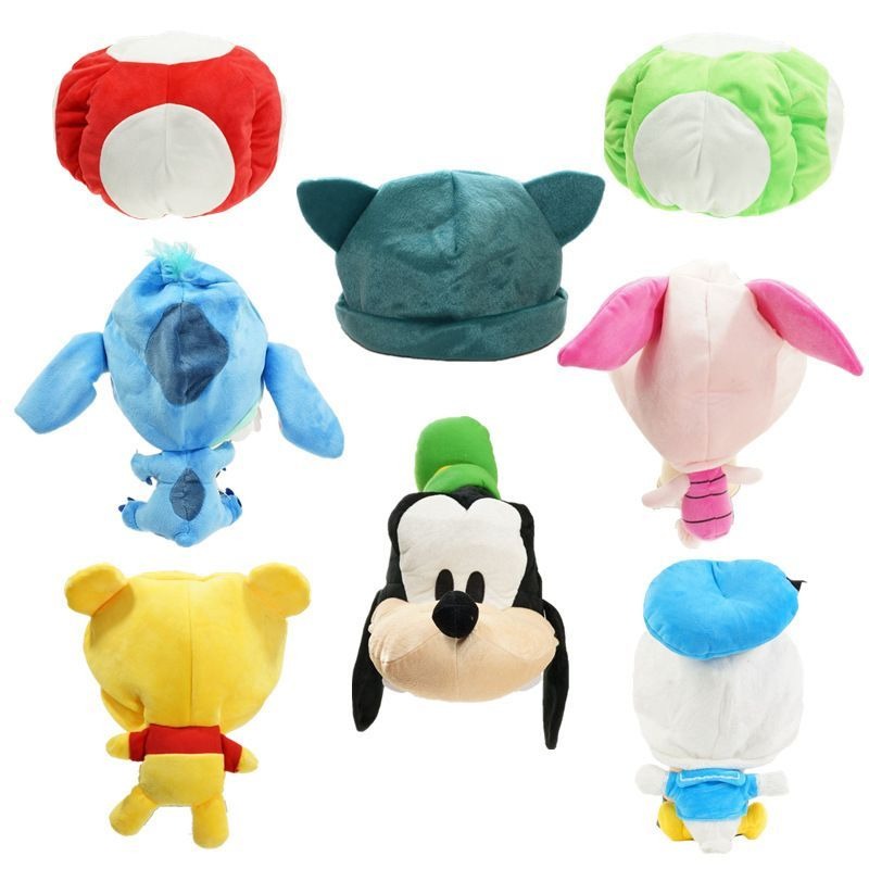 漫画アニメスティッチぬいぐるみ帽子くまのプーさんダンボドナル - Santa Hat Plush のレビューと価格