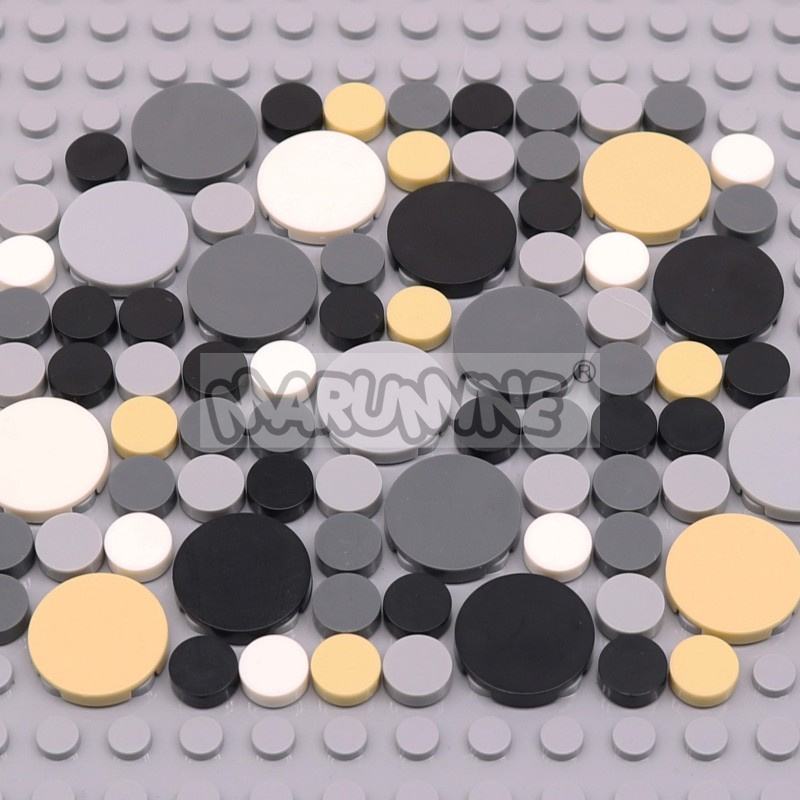 350 個ラウンドタイルブロック 1x1 2x2 MOC レ - Lego Set City のレビューと価格